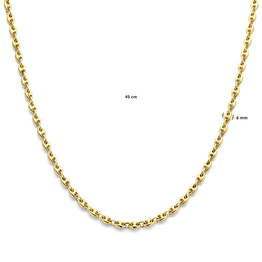 14K Geelgouden Collier met Karabijnsluiting – Tijdloos en Elegant