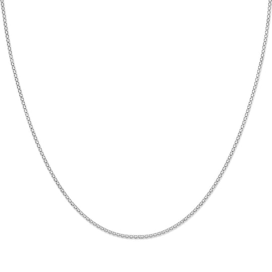 Gerhodineerd 925 Zilveren Collier met Bismarck Schakel | Klassiek en Duurzaam Design