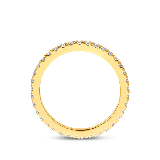 Verguld Geel 925 Zilveren Ring met Zirkonia – 1.6mm Smalle Damesring