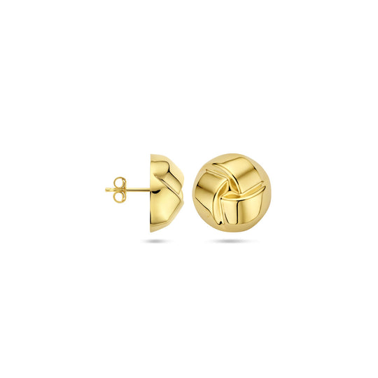 Elegante 14k Geelgouden Oorknoppen - Diameter 17mm