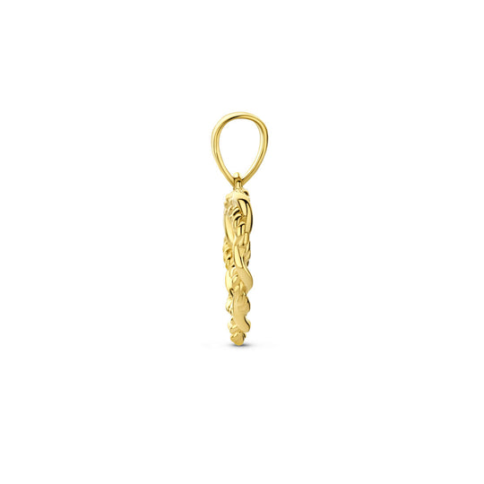 14k Geelgouden Hanger in Hartvorm – Een Elegant Symbool van Liefde en Verbondenheid