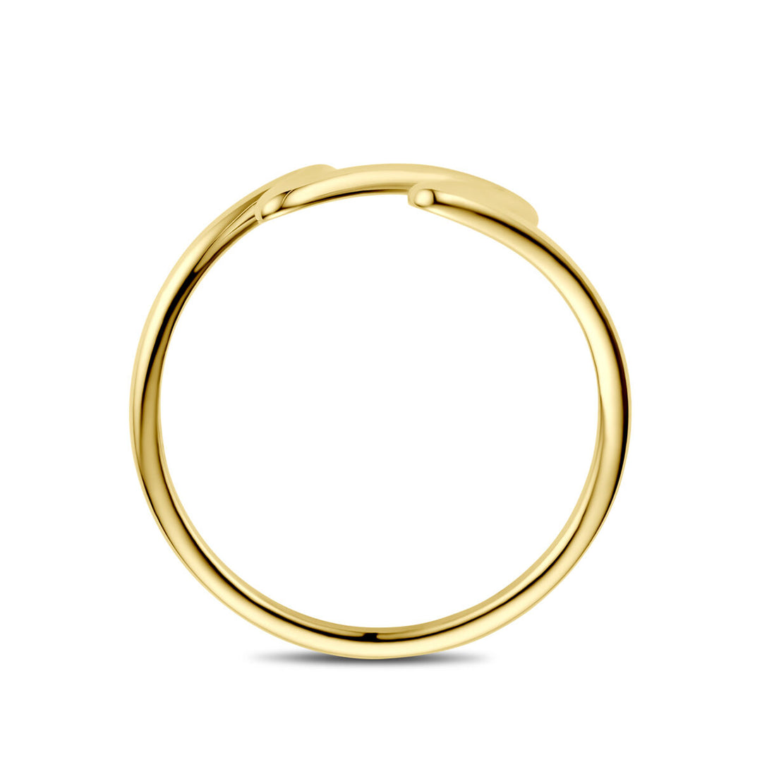 Stijlvolle 14k Geelgouden Ring - Breedte 10mm