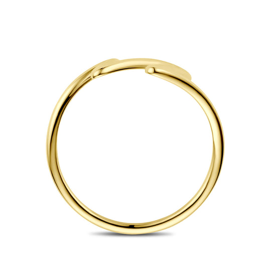 Stijlvolle 14k Geelgouden Ring - Breedte 10mm