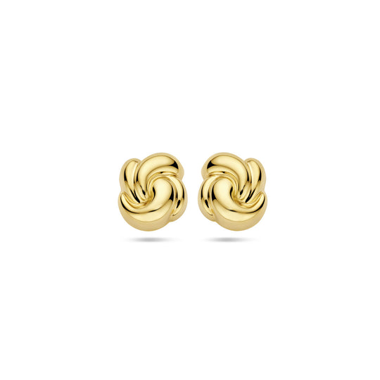 Elegant Design: 14k Geelgouden Oorknoppen - Afmeting 16.5x15.5mm