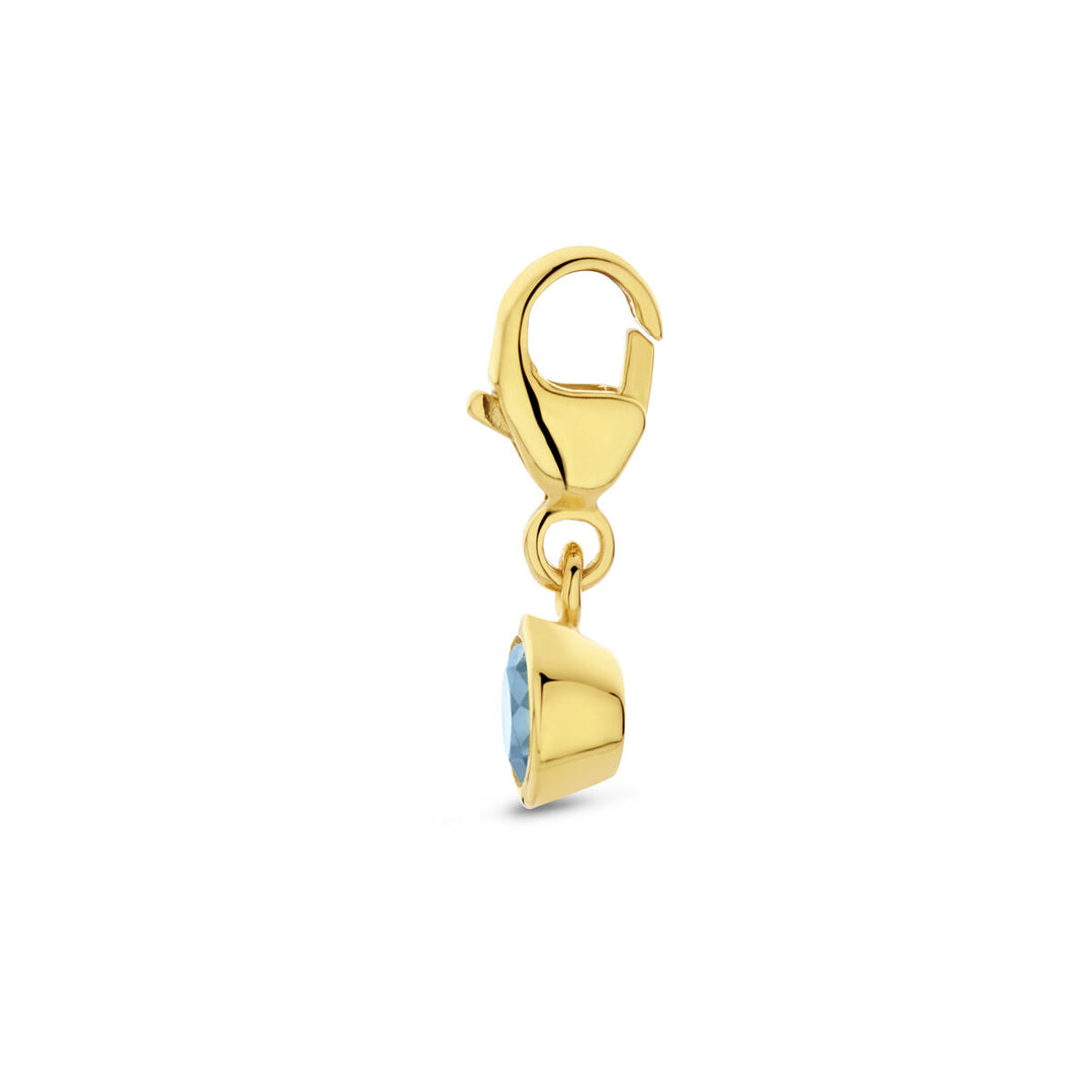 14K Geelgouden Slotbedel December Geboortesteen 15x5mm