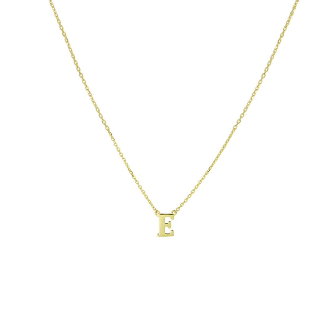 14k Gouden Letter Collier – Anker Schakel 0,8 mm, 40–44 cm Verstelbaar