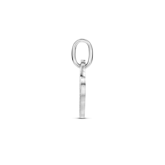 Gerhodineerd 925 Zilveren Hartvormige Graveerhanger - 20mm Hoog | Personaliseerbare Hanger van Hoogwaardige Kwaliteit