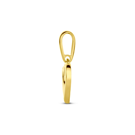 14k Geelgouden Hanger in Hartvorm – Een Tijdloos Symbool van Liefde