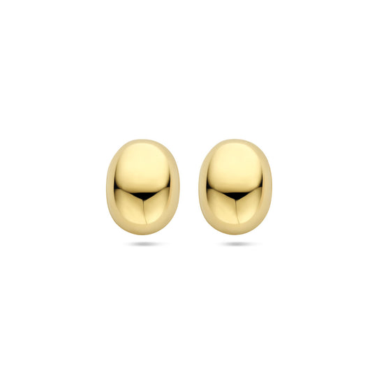 Stijlvolle 14k Geelgouden Oorknoppen - 13x10mm