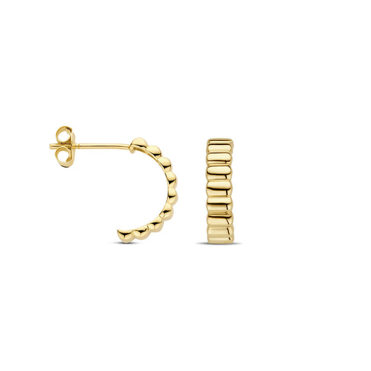 Elegante 14k Geelgouden Steker oorringen - 12.5mm Hoog