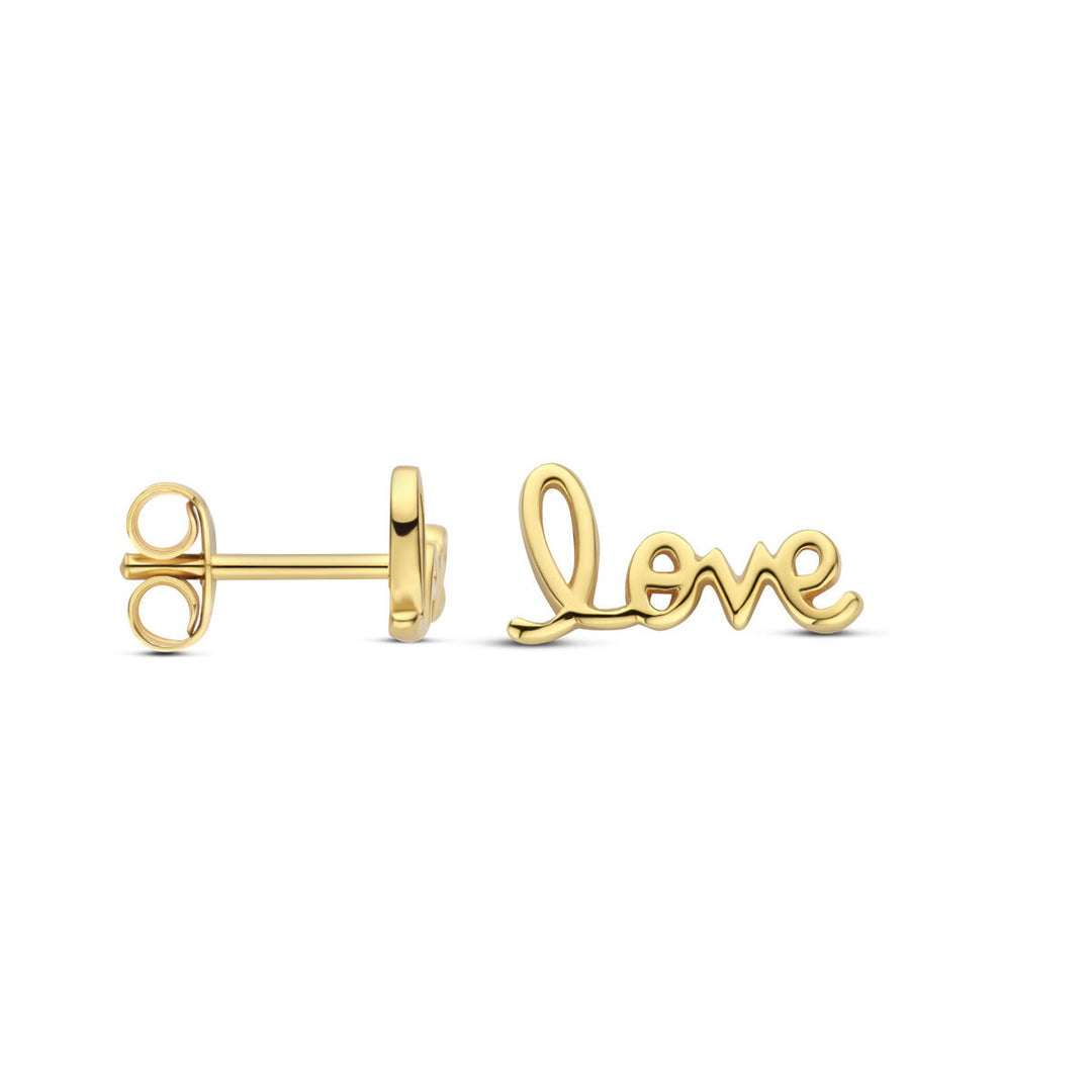 925 Zilveren Oorknoppen met 'Love' Tekst – Stijlvolle en Betekenisvolle Accessoire