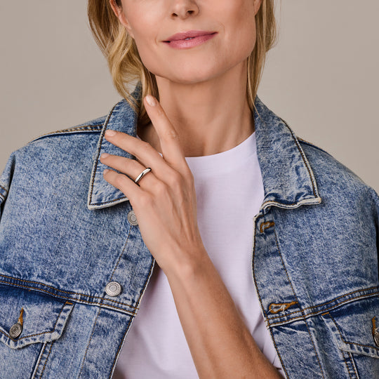 14k Gouden Ring – 4mm Breedte, Verkrijgbaar in Geel-, Rosé- en Witgoud