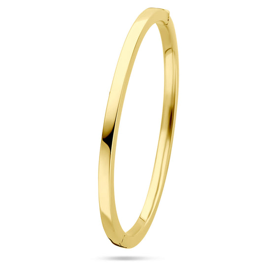 14k Geelgouden Bangle – Tijdloze Elegantie met een Totale Diameter van 60 mm