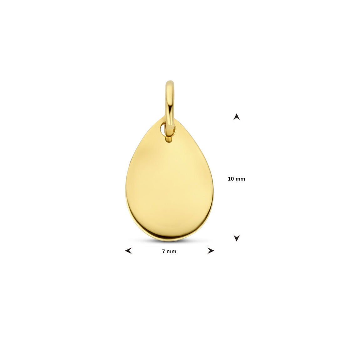 14K Geelgouden Graveerhanger – Tijdloze Elegantie met een Persoonlijke Touch