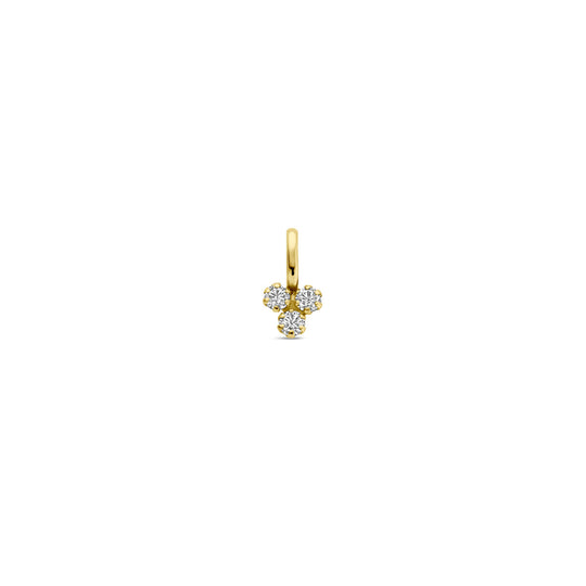 14K Geelgouden Hanger met Zirkonia – Stralend en Verfijnd