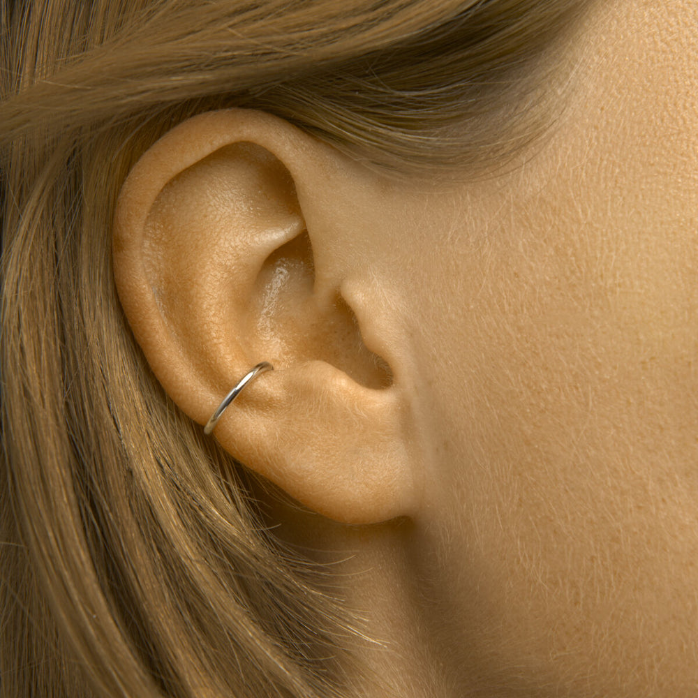 Gerhodineerde 925 Zilveren Ear Cuff – 13 mm (Per Stuk)