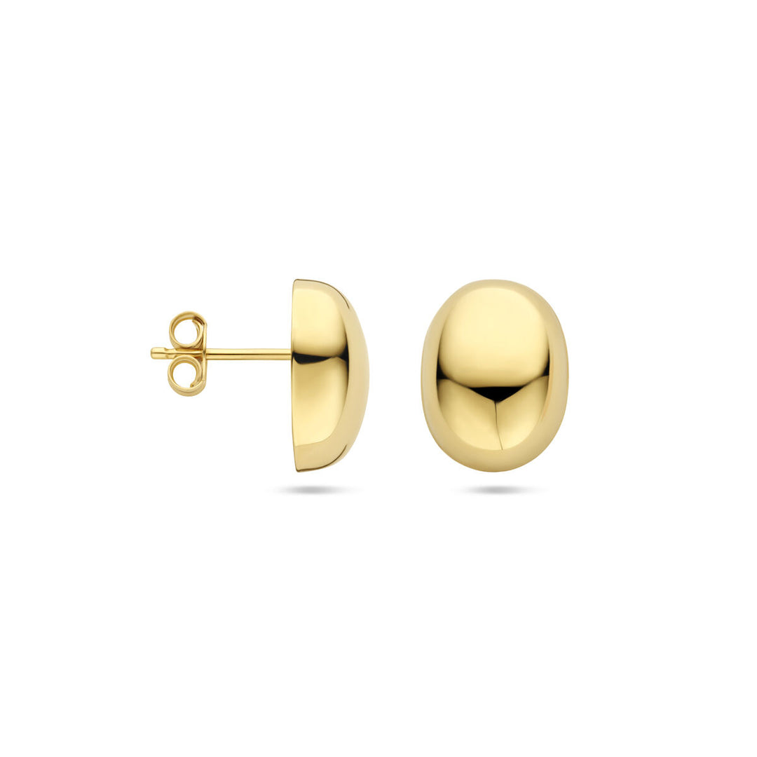 Stijlvolle 14k Geelgouden Oorknoppen - 13x10mm