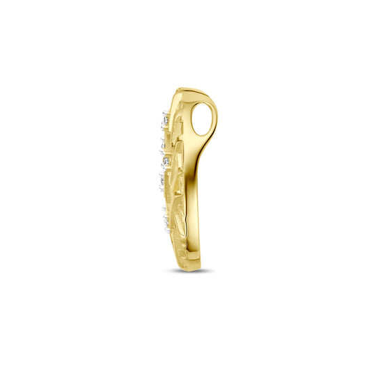 14k Geelgouden Hanger met Diamant – Tijdloze Luxe en Stralende Eleganties