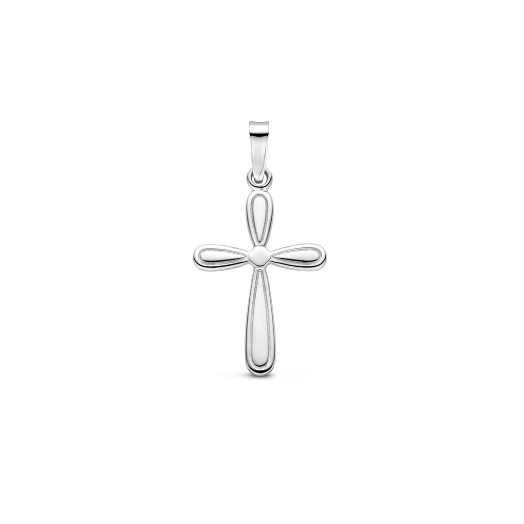 Gerhodineerd 925 Zilveren Hanger met Kruis - 36mm Hoogte | Tijdloos en Elegant Design
