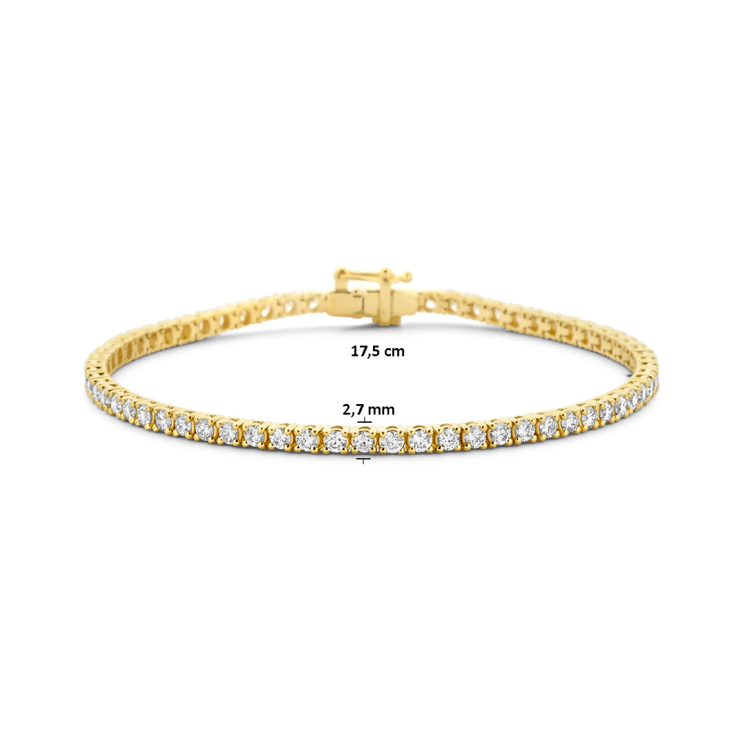 14K Geelgouden Tennisarmband met Lab Grown Diamanten (3.00 ct)