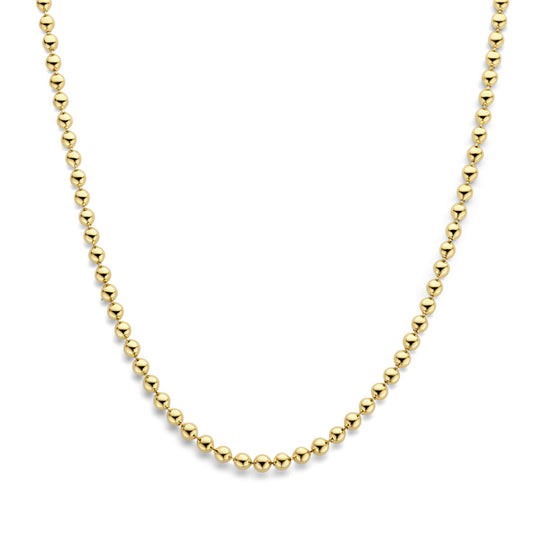 14K Geelgouden Collier met Bolletjes van 6 mm – Subtiel en Chic