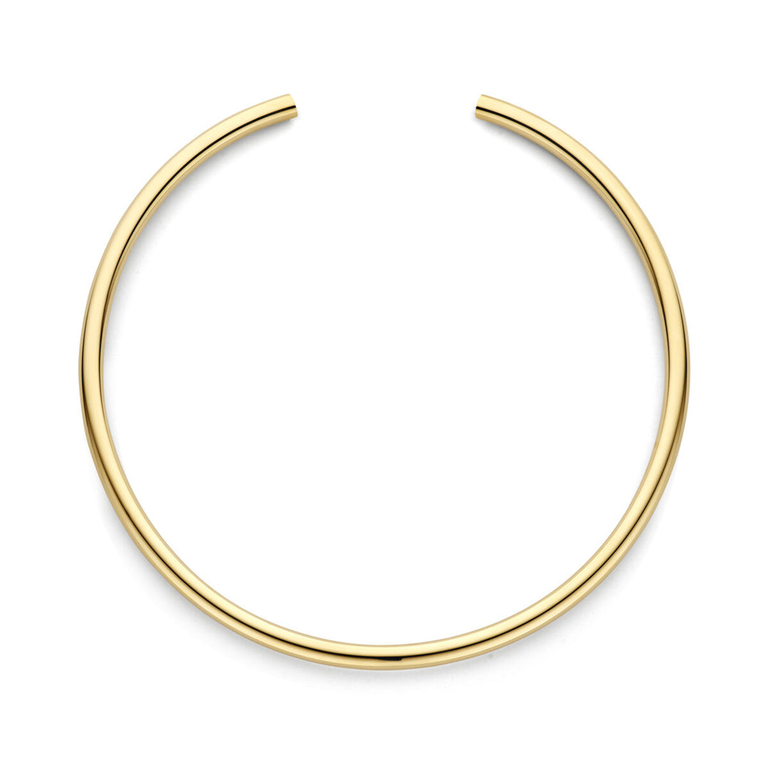14K Geelgouden Spang Collier met Ovalen Buis – Elegant en Tijdloos