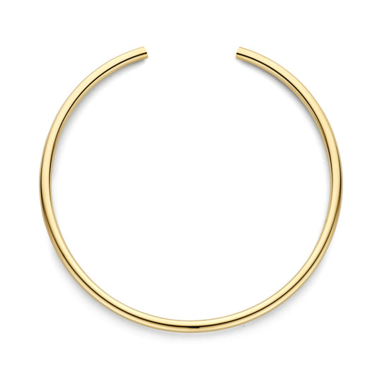 14K Geelgouden Spang Collier met Ovalen Buis – Elegant en Tijdloos