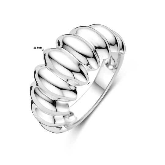 Gerhodineerde 925 Zilveren Ring - 11 mm Breed