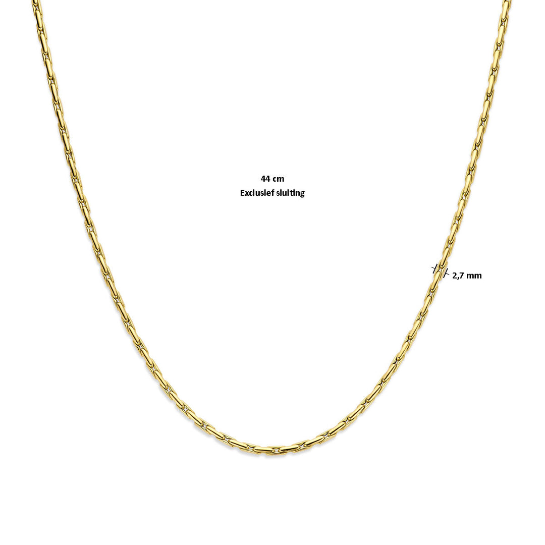 14K Geelgouden Collier zonder Slot - 44 cm, 2.7 mm Schakelbreedte