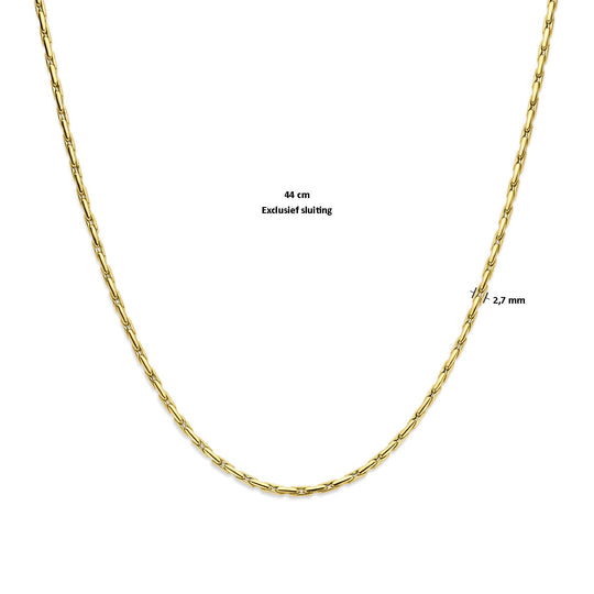 14K Geelgouden Collier zonder Slot - 44 cm, 2.7 mm Schakelbreedte