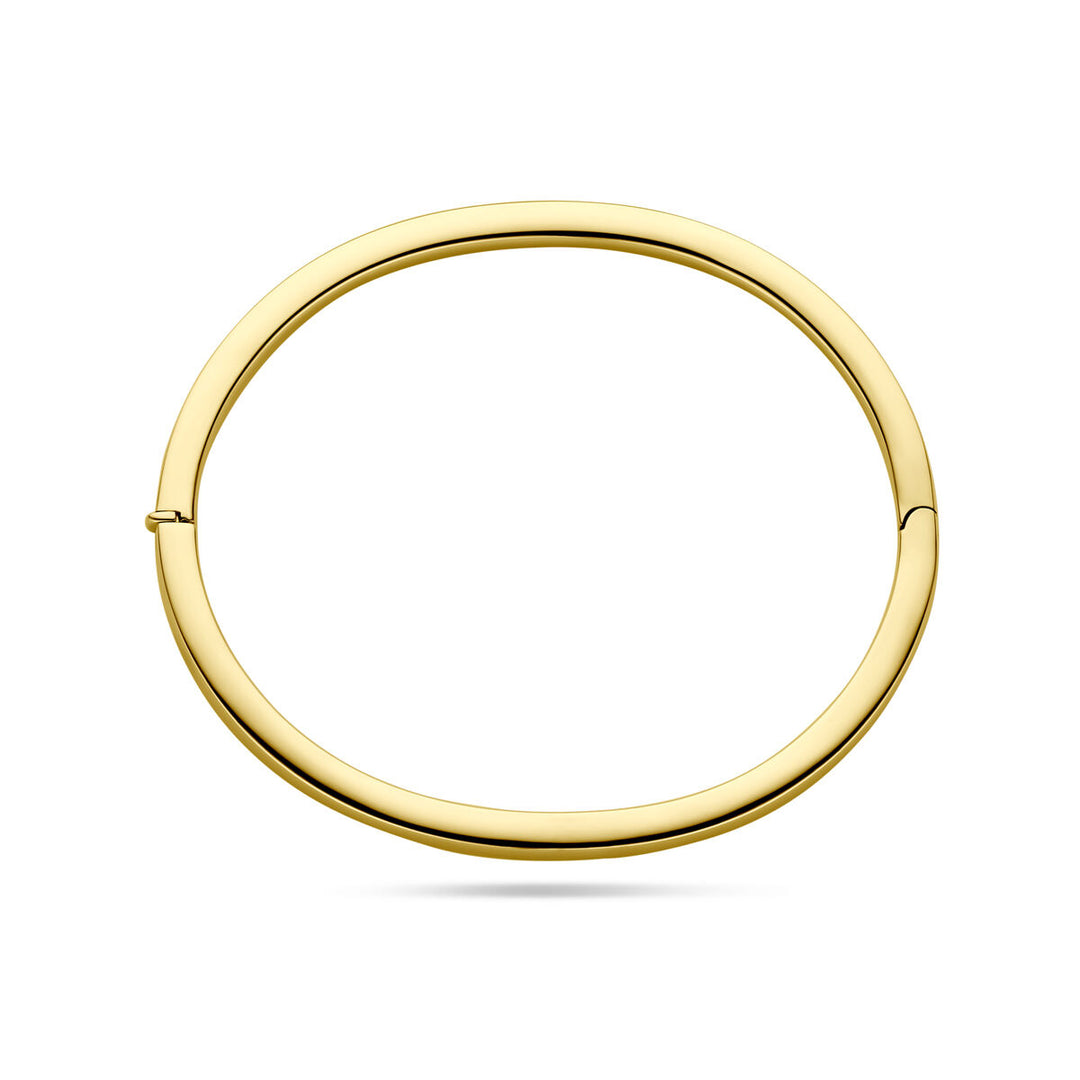 14k Geelgouden Bangle – Tijdloze Elegantie met een Totale Diameter van 60 mm