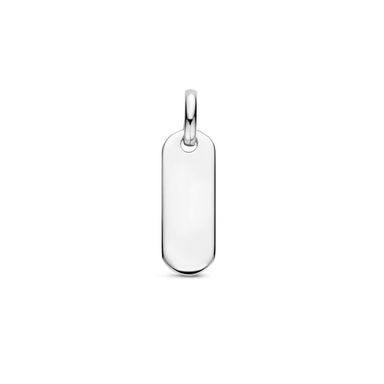 Gerhodineerde 925 Zilveren Hanger – Elegante Rechthoekige Vorm