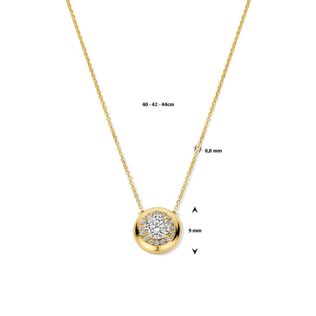 14k Geelgouden Collier met Lab Grown Diamant – Totaal Diamantgewicht 0.49ct