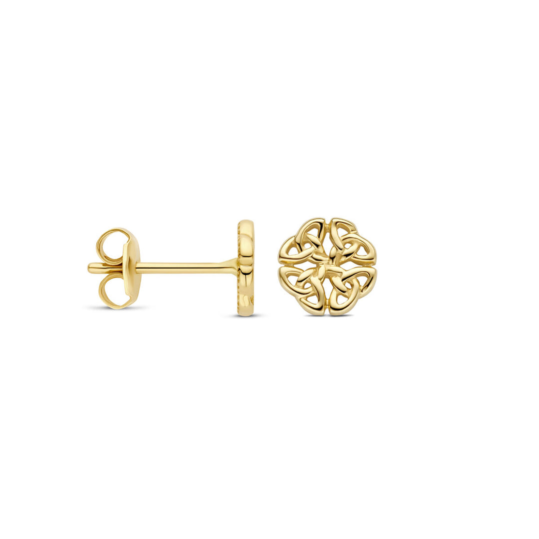 Stijlvolle 14k Geelgouden Oorknoppen - 7x7mm