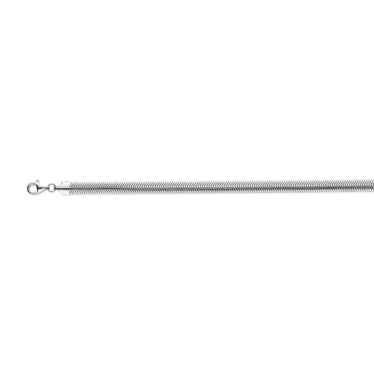 Gerhodineerd 925 Zilveren Slangenketting - 6.3mm Breed | Elegant en Duurzaam