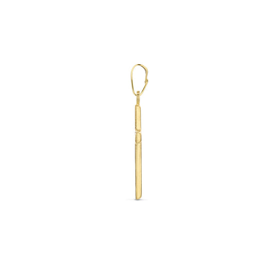 14K Geelgouden Hanger in de Vorm van een Kruis – Elegantie met Diepte en Betekenis