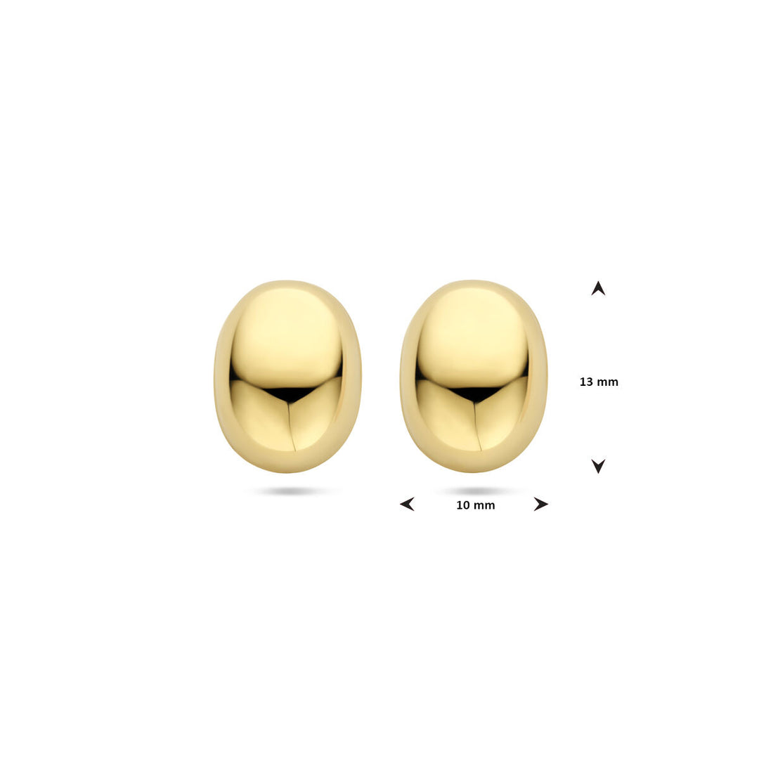 Stijlvolle 14k Geelgouden Oorknoppen - 13x10mm