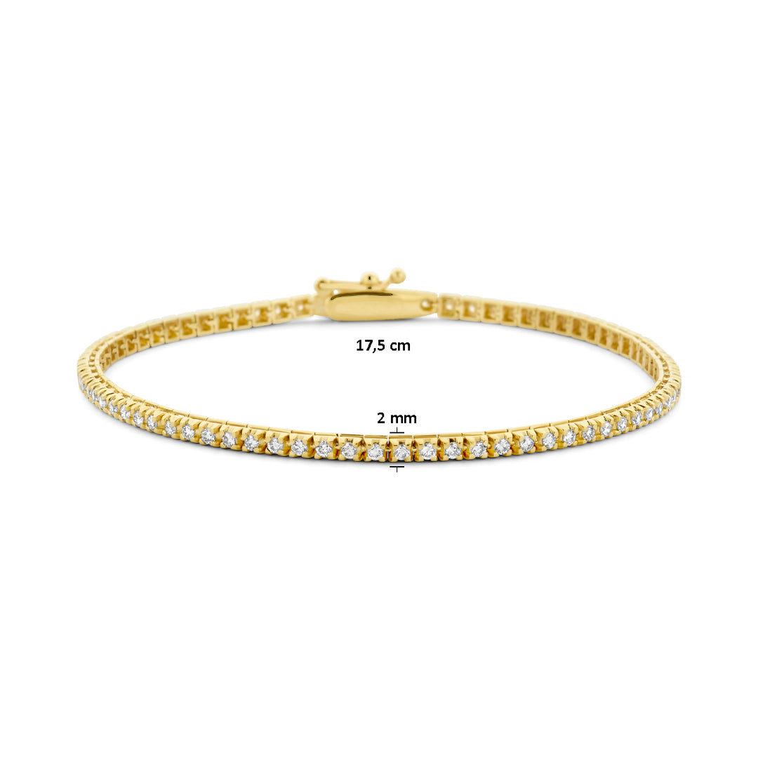 14K Geel- of  Witgouden Tennisarmband met Lab Grown Diamanten (1.00 ct)