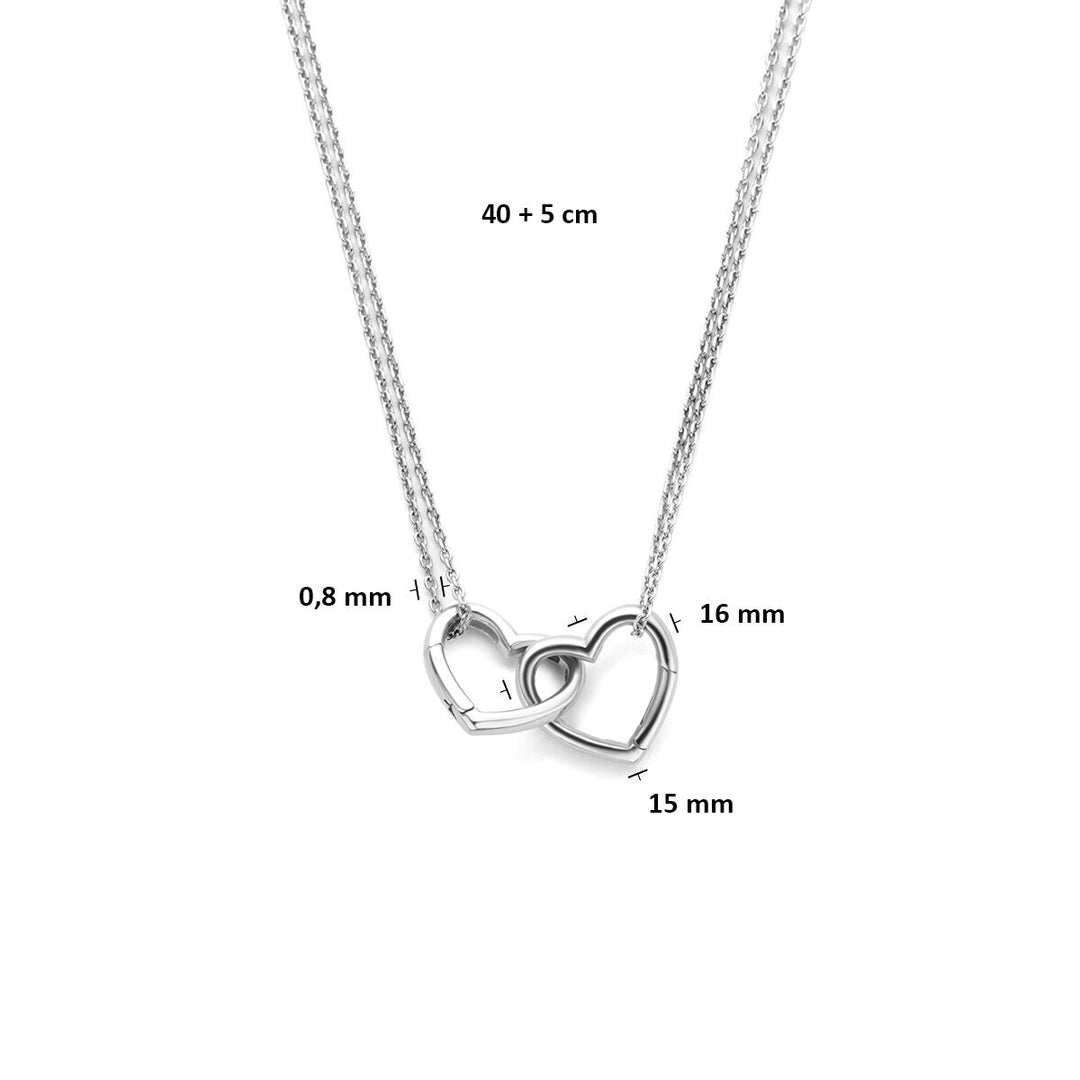 Forever Connected Collier – Gerhodineerd 925 Zilver – 40+5cm