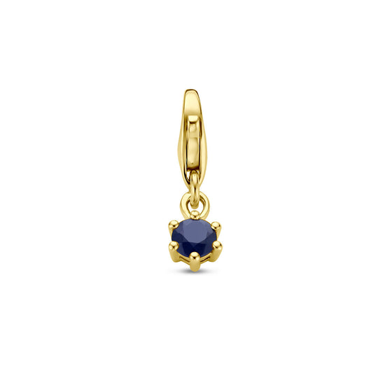 14K Geelgouden Slotbedel met September Geboortesteen – 15,5mm