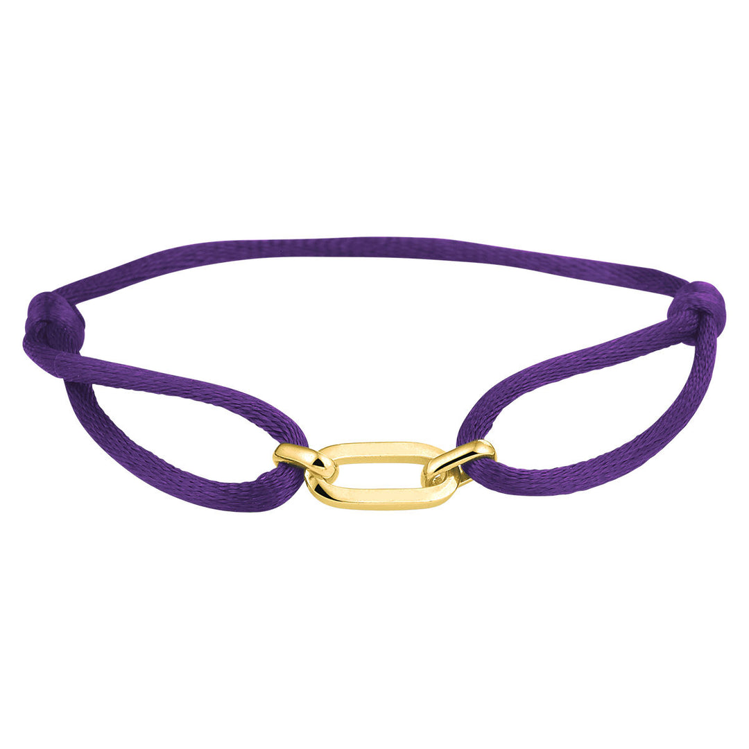 Satijnen Armband Verstelbaar 13–26 cm met Element 20x6 mm