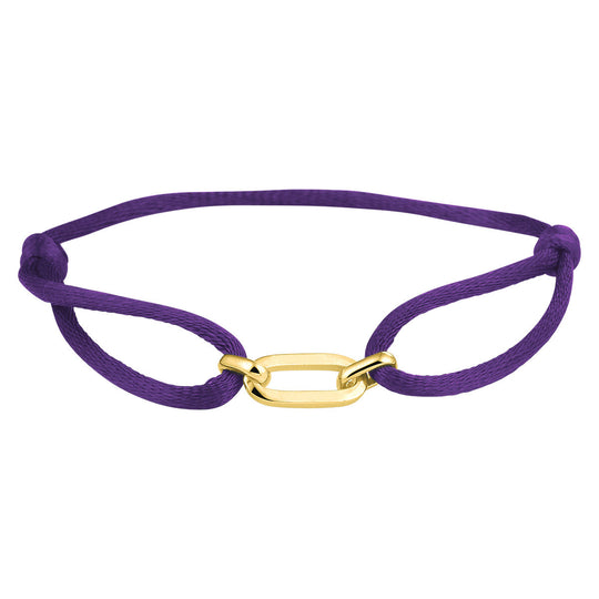 Satijnen Armband Verstelbaar 13–26 cm met Element 20x6 mm
