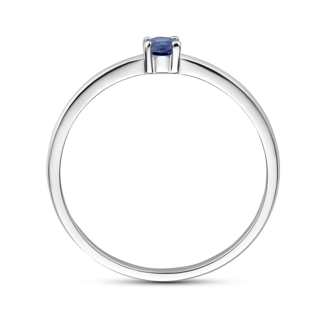 925 Zilveren Ring September Saffier Geboortesteen 3mm