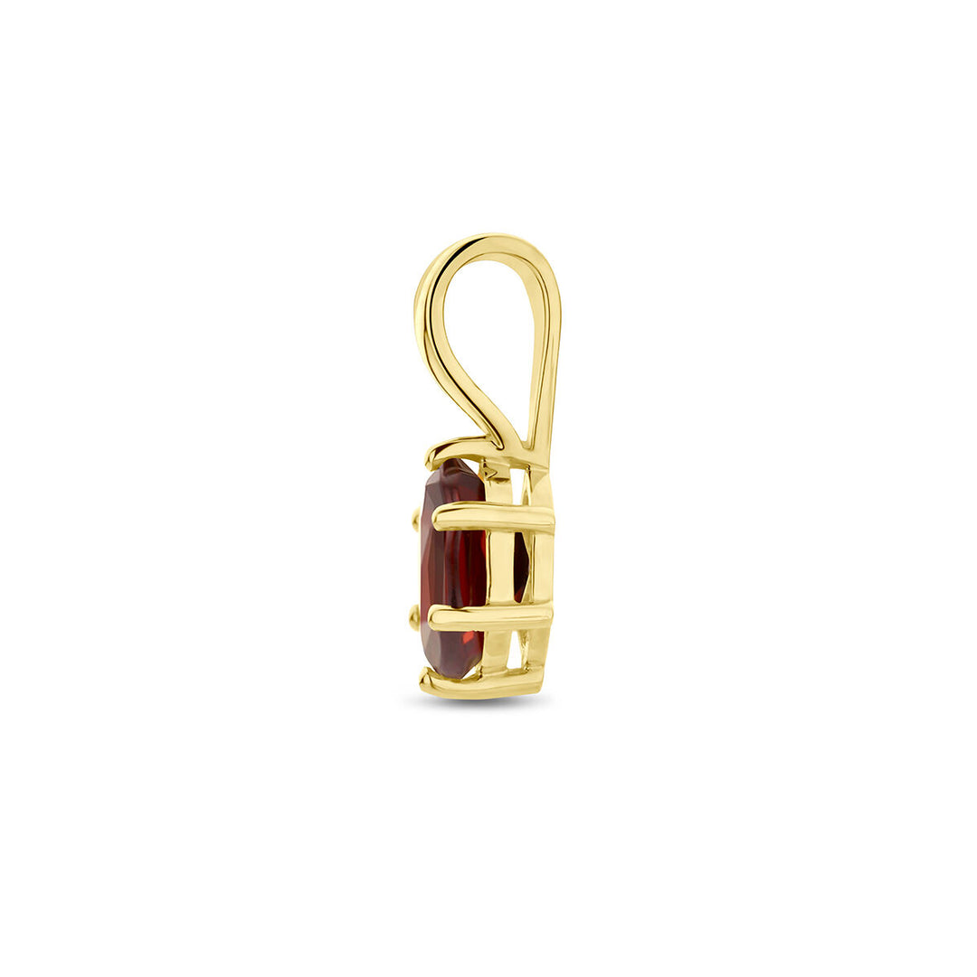 14K Geelgouden Hanger met Januari Geboortesteen – 13x4,5mm