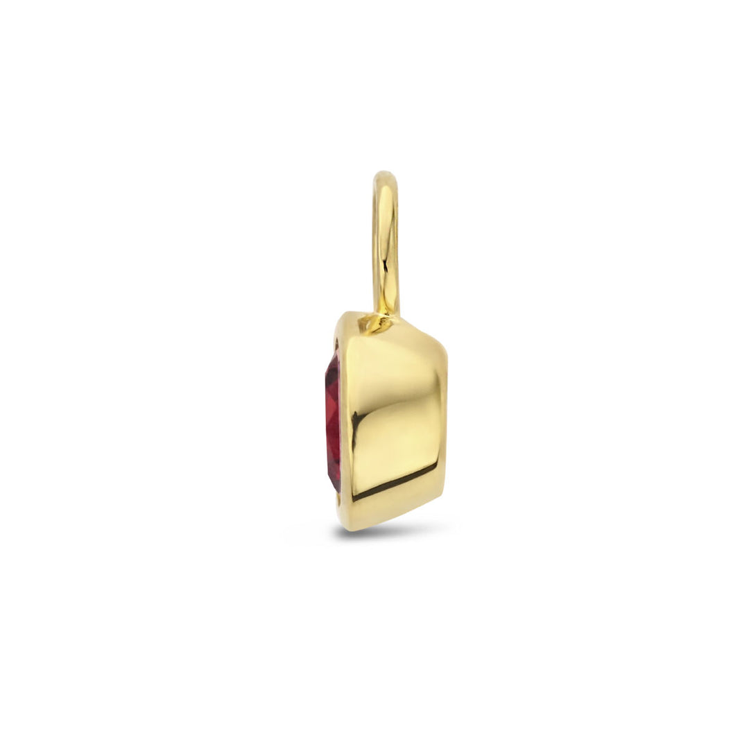 14K Geelgouden Oorringhanger Januari Geboortesteen 8,5x6mm – Per Stuk