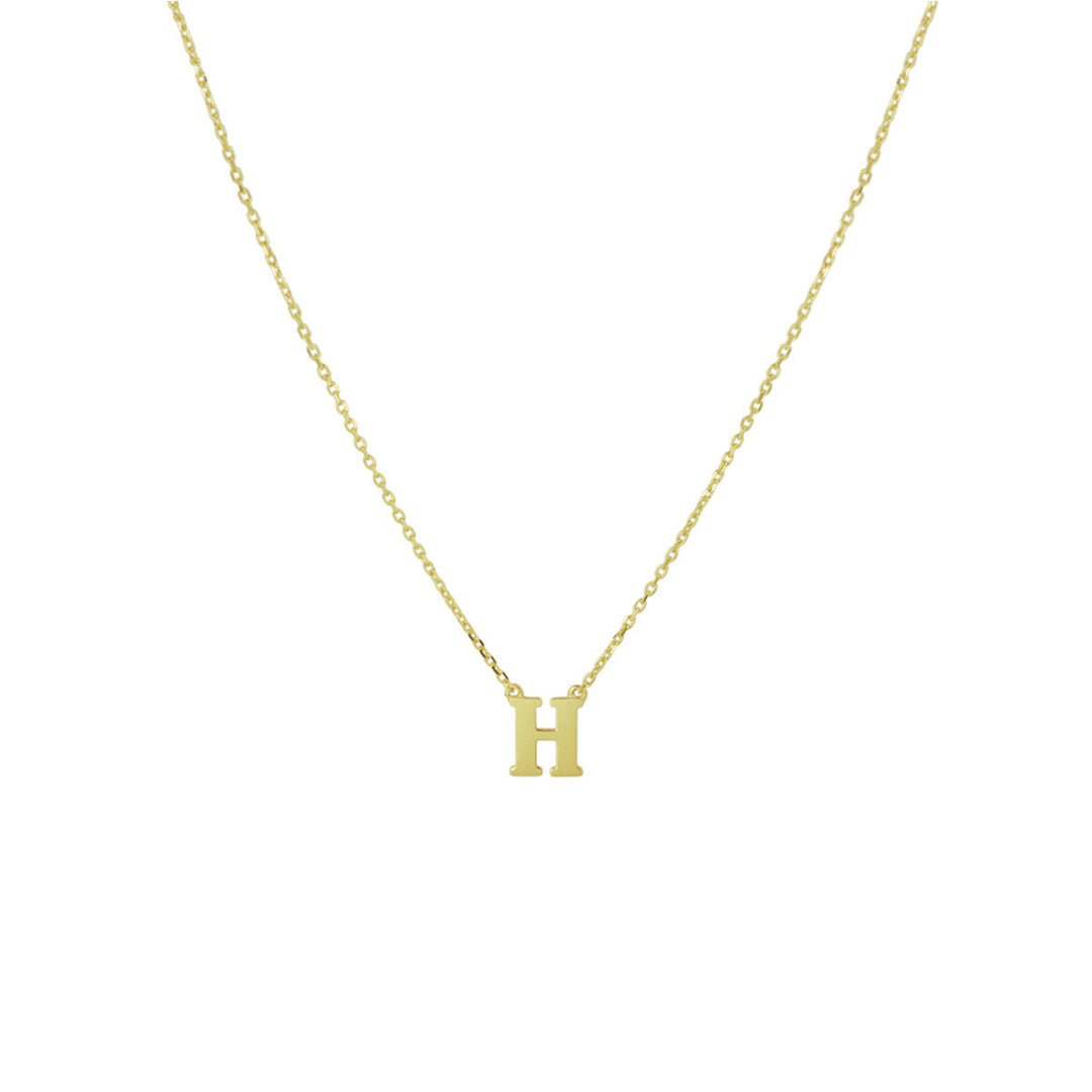 14k Gouden Letter Collier – Anker Schakel 0,8 mm, 40–44 cm Verstelbaar