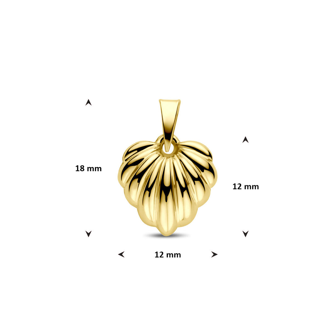 14k Geelgouden Hart Hanger 18mm – Elegant Sieraad