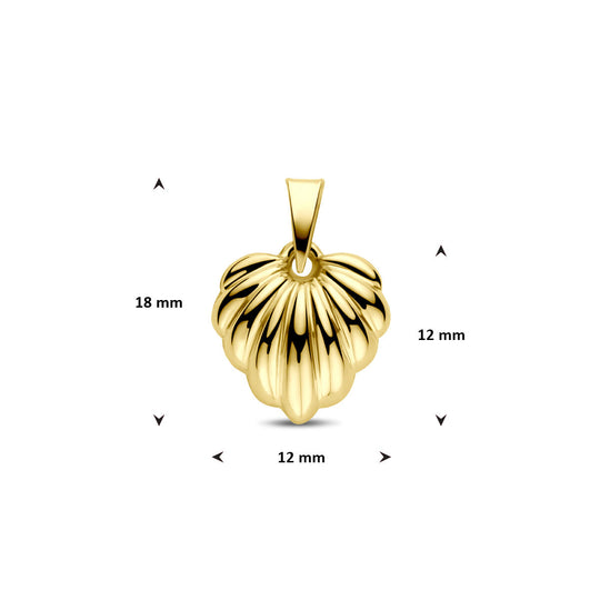 14k Geelgouden Hart Hanger 18mm – Elegant Sieraad