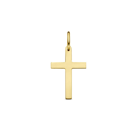 14k Geelgouden Kruishanger 22x11 mm – Gouden Hanger