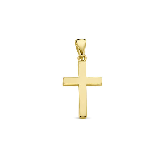 14k Geelgouden Kruishanger 18x12 mm – Gouden Hanger